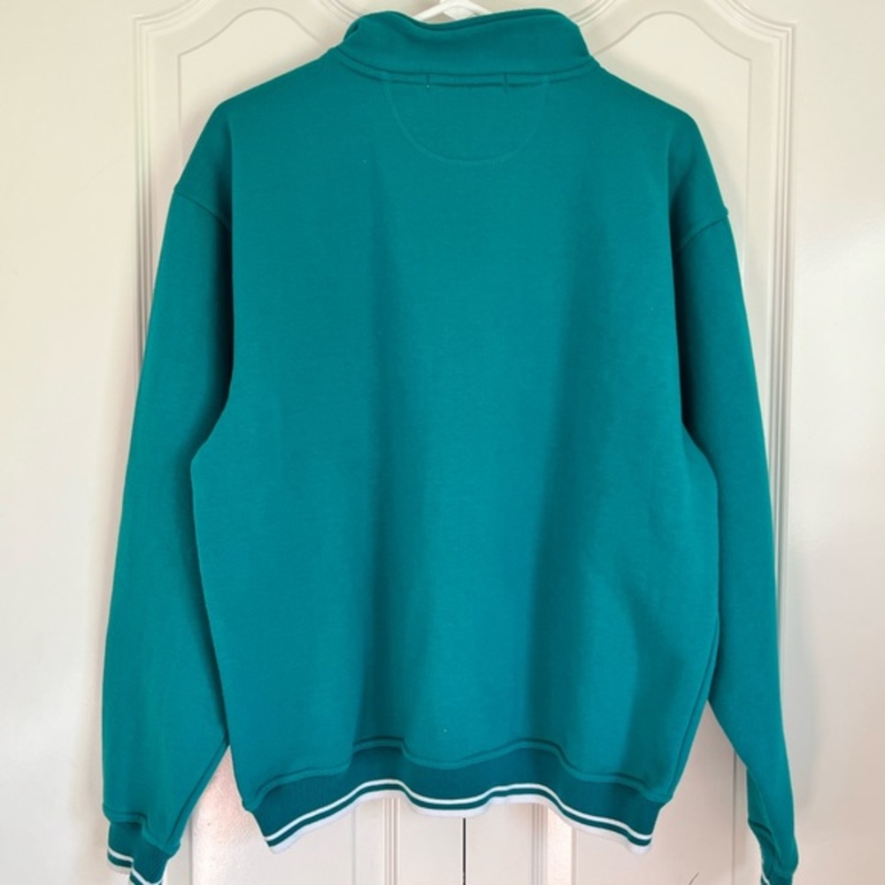 Carnival Vintage Quarter-Zip Sweatshirt.  Size S-M. Teal in Color. LIKE NEW - Picture 5 of 5